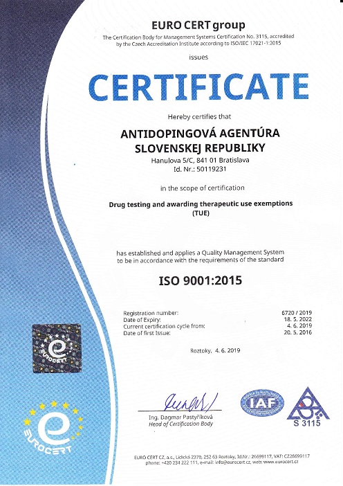 EURO CERT Group certifikat EN